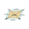 Custom Monotec 370 Shade Sail - Chino Cream - 4 Corner - Technical Drawing