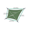 Custom Commercial 95 Shade Sail - Rivergum - 4 Corner - Technical Drawing