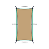 Custom Shadetec 320 Shade Sail - Desert Sand - 4 Corner - Technical Drawing