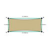 Custom ExtraBlock 330 Shade Sail - Beige - 4 Corner - Technical Drawing