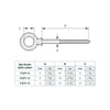 Eye Screw (With Collar) SS 316-10mm