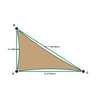 Custom Commercial 95 Shade Sail - Desert Sand - 3 Corner - Technical Drawing