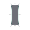 Custom Monotec 370 Shade Sail - Titanium - 4 Corner - Technical Drawing