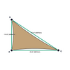 Custom Commercial 95 Shade Sail - Desert Sand - 3 Corner - Technical Drawing