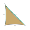 Custom Monotec 370 Shade Sail - Karloo Sand - 3 Corner - Technical Drawing