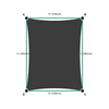 Custom Monotec 370 Shade Sail - Graphite Grey - 4 Corner - Technical Drawing