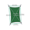 Custom Monotec 370 Shade Sail - Koonunga Green - 4 Corner - Technical Drawing