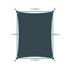 Custom Commercial 95 Shade Sail - Charcoal - 4 Corner - Technical Drawing