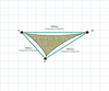 Custom ExtraBlock 330 Shade Sail - Beige - 3 Corner - Technical Drawing