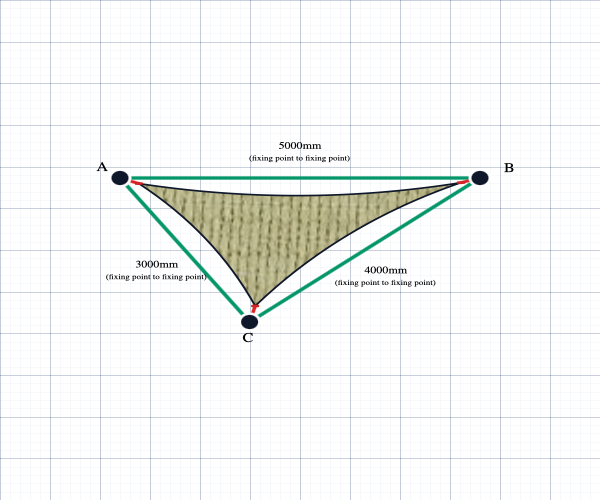 Custom ExtraBlock 330 Shade Sail - Beige - 3 Corner