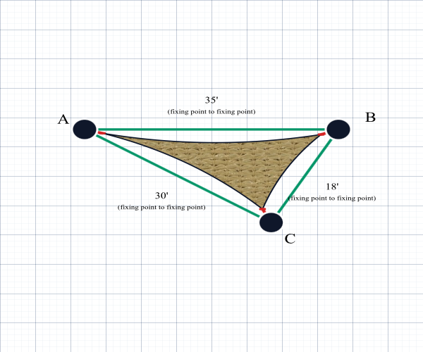 Custom Shadetec 320 Shade Sail - Desert Sand - 3 Corner