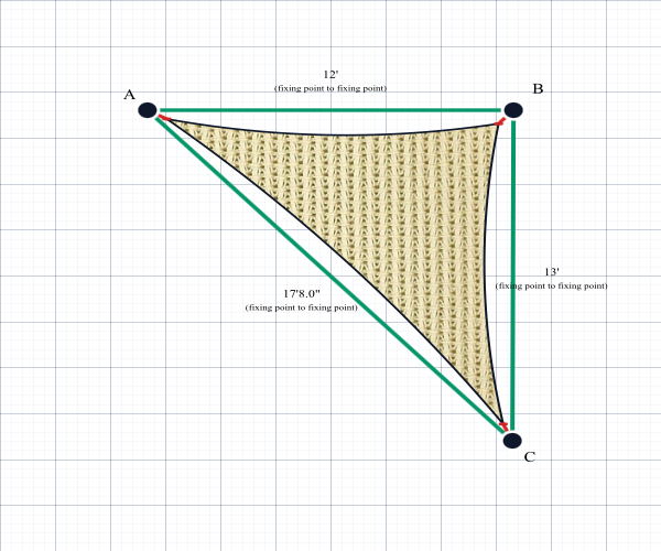 Custom Monotec 370 Shade Sail - Karloo Sand - 3 Corner