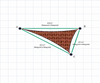 Custom ExtraBlock 330 Shade Sail - Sunblaze - 3 Corner - Technical Drawing
