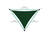 Custom Monotec 370 Shade Sail - Koonunga Green - 3 Corner - Technical Drawing