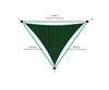 Custom Monotec 370 Shade Sail - Koonunga Green - 3 Corner - Technical Drawing
