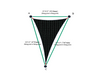 Custom Monotec 370 Shade Sail - Domino Black - 3 Corner - Technical Drawing