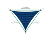 Custom ExtraBlock 330 Shade Sail - True Blue - 3 Corner - Technical Drawing
