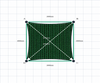 Custom Monotec 370 Shade Sail - Koonunga Green - 4 Corner - Technical Drawing