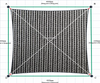 Custom Monotec 370 Shade Sail - Titanium - 4 Corner - Technical Drawing