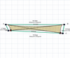 Custom Monotec 370 Shade Sail - Karloo Sand - 4 Corner - Technical Drawing