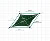 Custom Monotec 370 Shade Sail - Koonunga Green - 4 Corner - Technical Drawing