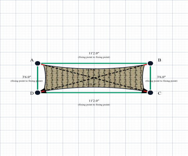 Custom Shadetec 320 Shade Sail - River Sand - 4 Corner