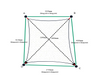 Custom Shadetec 320 Shade Sail - Arctic White - 4 Corner - Technical Drawing