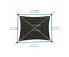 Custom ExtraBlock 330 Shade Sail - Chocolate - 4 Corner - Technical Drawing