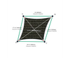 Custom ExtraBlock 330 Shade Sail - Chocolate - 4 Corner - Technical Drawing