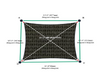 Custom ExtraBlock 330 Shade Sail - Chocolate - 4 Corner - Technical Drawing