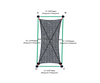 Custom Shadetec 320 Shade Sail - Alpine Silver - 4 Corner - Technical Drawing
