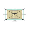 Custom Monotec 370 Shade Sail - Karloo Sand - 4 Corner - Technical Drawing