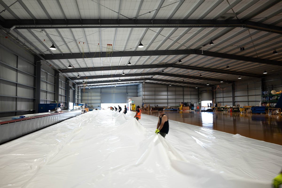 Inside the ShadeSpace purpose-built Shade Sail manufacturing factory.